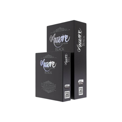 Picture of Amore Black Luxury Condom | 3’s X 6 18 pieces | 1 Full Box