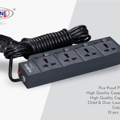Picture of Maxline 4 Gang Multi Extension Socket Model: ML-2024-5 Miter Wire (15 Fit/hand Long Wire)