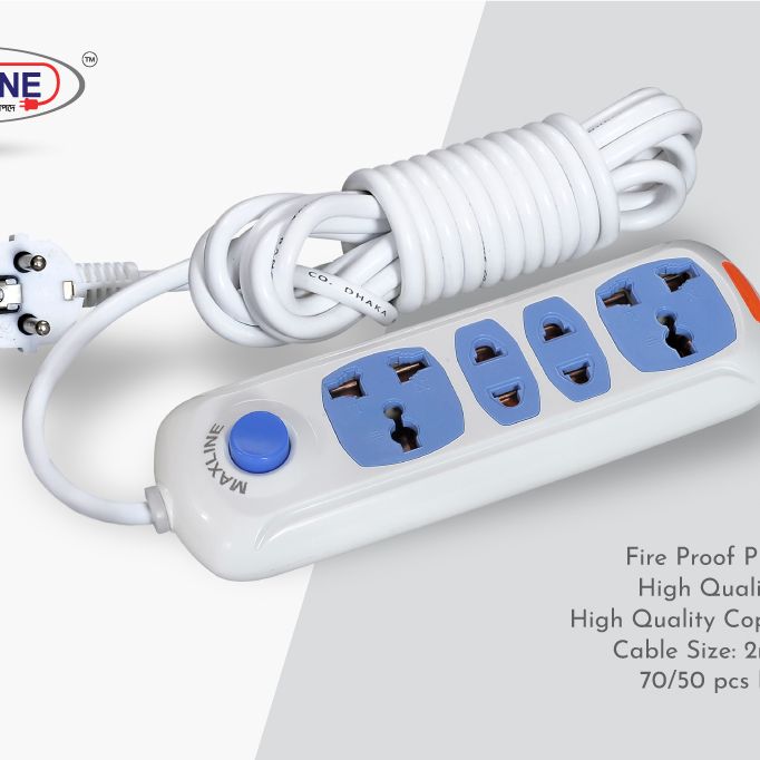 Picture of Maxline 4 Port Multi Extension Socket Model: ML-0033-5 Miter Wire ( 16 Fit/Hand Long Wire )