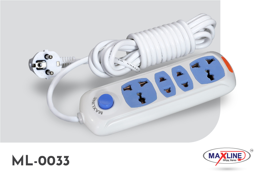 Picture of Maxline 4 Port Multi Extension Socket Model: ML-0033-5 Miter Wire ( 16 Fit/Hand Long Wire )