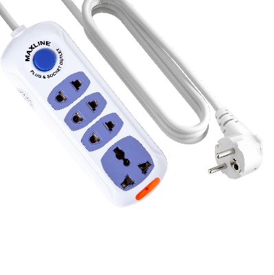 Picture of Maxline 4 Port Multi Extension Socket Model: ML-0034-2 Miter Wire ( 7 Fit/Hand Long Wire )