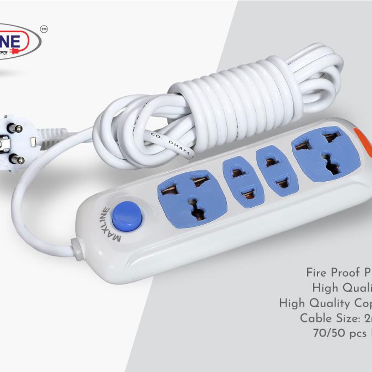 Picture of Maxline 4 Port Multi Extension Socket Model: ML-0033-2 Miter Wire ( 7 Fit/ Hand Long Wire )