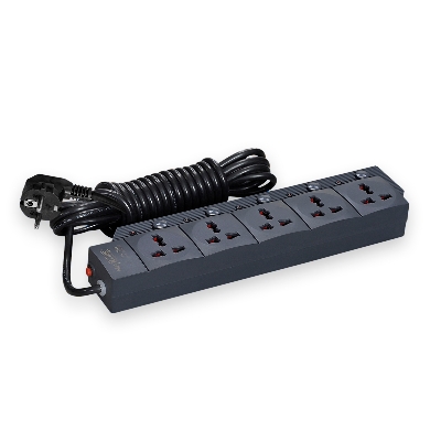 Picture of Maxline 5 Gang Multi Extension Socket Model: ML-2025=2 Pin Plug/ 5 Miter Wire ( 16 Fit/Hand Long Wire )