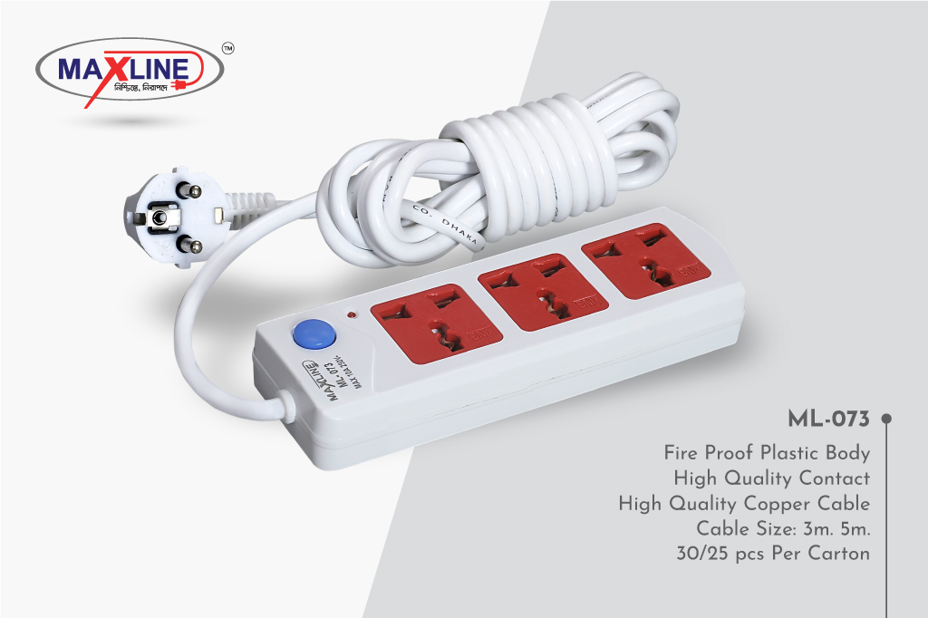 Picture of Maxline  Clasic Multiplug 3 Gang Model-ML-073- 5 Miter Wire/16 Fit