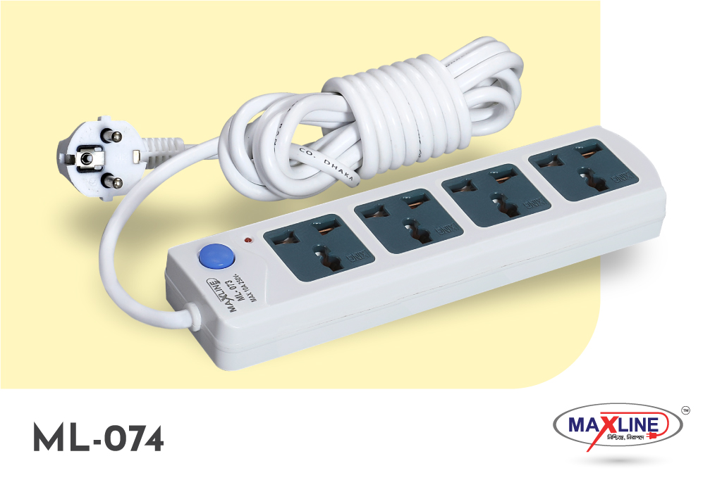 Picture of Maxline  Classic Multiplug 4 Port Socket Model-ML-074- 3 Miter Wire/10 Fit
