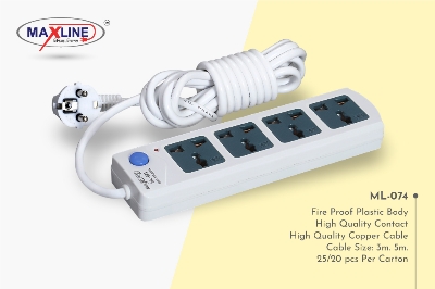 Picture of Maxline  Classic Multiplug 4 Port Socket Model-ML-074- 5 Miter Wire/16Fit