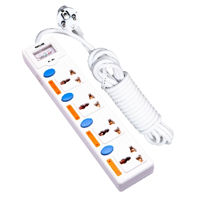 Picture of Maxline 4 Gang Multi Extension Socket Model: ML-254-2pin Plug/ 5 Miter Wire (16 Fit/Hand Long Wire)