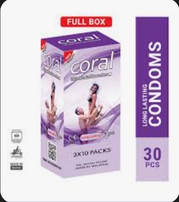 Picture of Pack of 10x3 =30 Pcs Coral  Long Lasting FULL BOX  CONDOM MAlAYSIAa