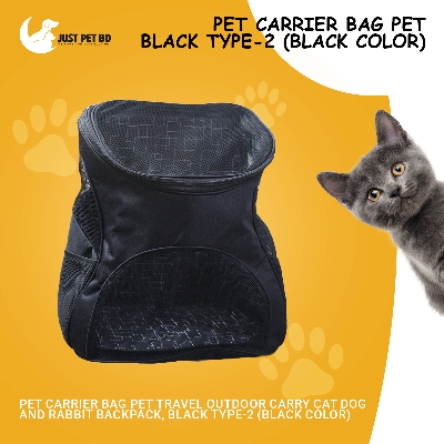 Picture of Pet Carrier Bag Pet Travel Outdoor Carry Cat Dog and Rabbit Backpack , Black Type-2 (Black Color)