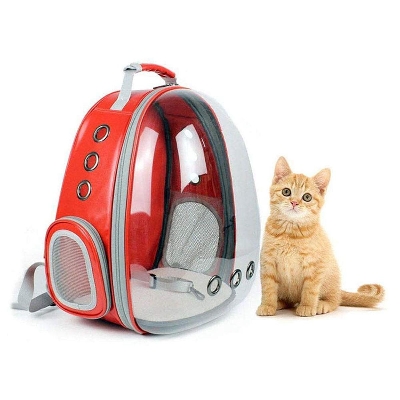 Picture of Soniaz Transparent Pet Travel Special Backpack, Space Capsule Design Pet Handbag Transparent Travel Bag Pet Carrier, Cat Dog Puppy Travel Hiking Camping Pet Carrier Backpack, Safe & Breathable