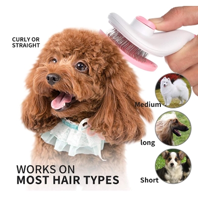 Picture of Dog and cat Comb Brush Pet Grooming Brush Daily Use to Clean Loose Fur & Dirt Great for Dogs and Cats with Medium Long Hair