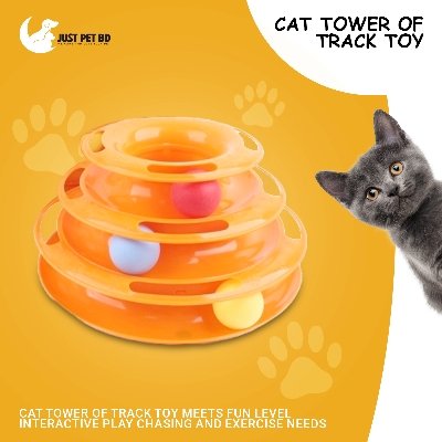 Picture of Cat Tower of Track Toy meets fun level interactive play chasing and exercise needs