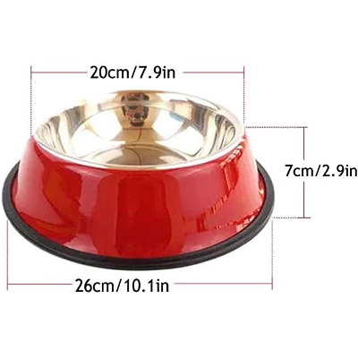 Picture of Dog and Cat Bowl Stainless Steel Non-Slip Dog Feeding Bowls Metal Pet Food Bowl, Large Dog Bowls and Water Bowls (XL)