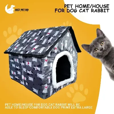 Picture of Pet Home/House For Dog Cat Rabbit will be able to sleep comfortably Dog Print Extra Large