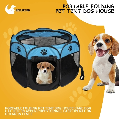 Picture of Portable Folding Pet tent Dog House Cage Dog Cat Tent Playpen Puppy Kennel Easy Operation Octagon Fence Easy House for cat and dog