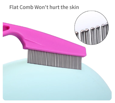 Picture of Pet Flea Comb Dog Cat Hair Grooming Combs Shedding Brush Cleaning Trimmer