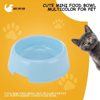 Picture of Cute mini food bowl Multicolor for pet cat puppy rabbit china food bowl
