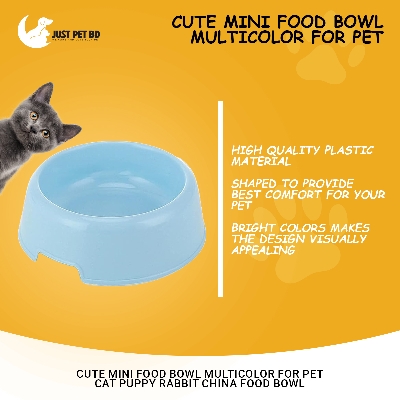 Picture of Cute mini food bowl Multicolor for pet cat puppy rabbit china food bowl