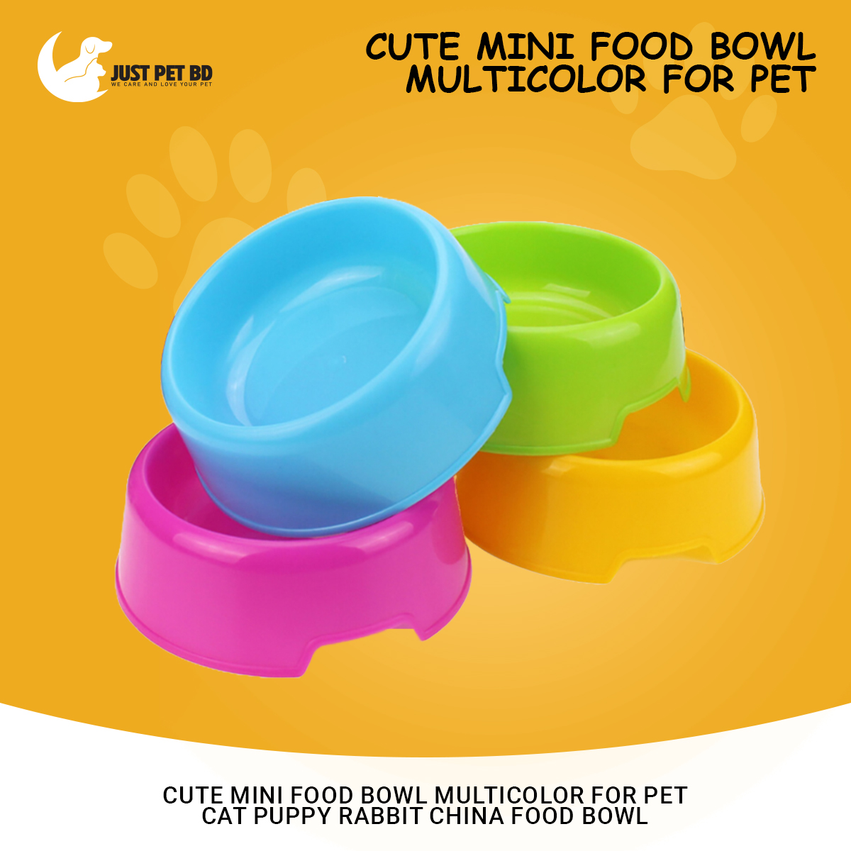 Picture of Cute mini food bowl Multicolor for pet cat puppy rabbit china food bowl