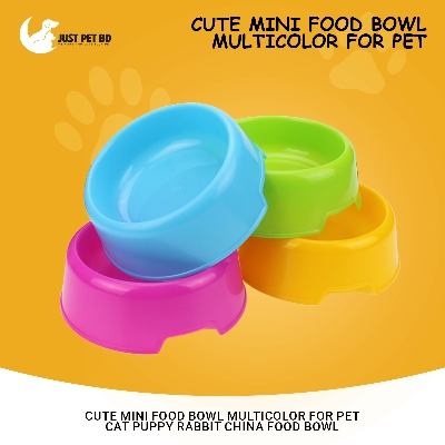 Picture of Cute mini food bowl Multicolor for pet cat puppy rabbit china food bowl