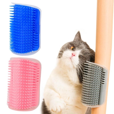 Picture of Cat Self Groomer, Cat Brush for Shedding Wall Corner Self Cleaning Slicker Brush Tool, Pet Grooming Supplies Massage Comb Toy Brushes Remove Cat Hair for Short Long Hair Cats Global Pet Shop