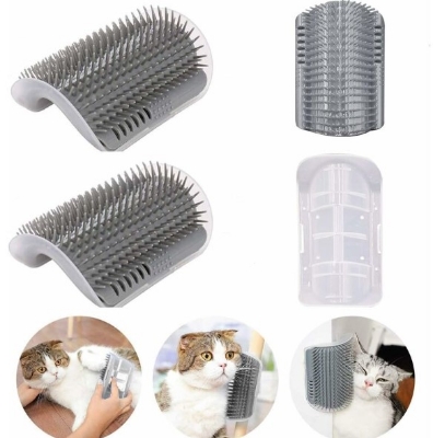 Picture of Cat Self Groomer, Cat Brush for Shedding Wall Corner Self Cleaning Slicker Brush Tool, Pet Grooming Supplies Massage Comb Toy Brushes Remove Cat Hair for Short Long Hair Cats Global Pet Shop