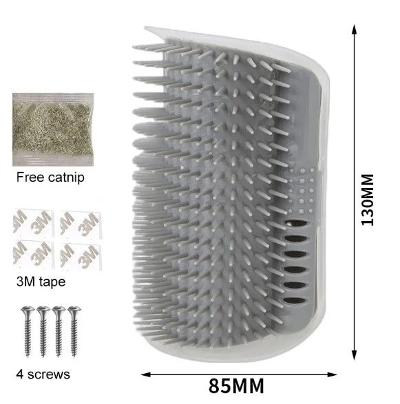 Picture of Cat Self Groomer, Cat Brush for Shedding Wall Corner Self Cleaning Slicker Brush Tool, Pet Grooming Supplies Massage Comb Toy Brushes Remove Cat Hair for Short Long Hair Cats Global Pet Shop