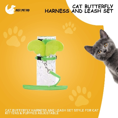 Picture of Cat Butterfly Harness And Leash Set style For Cat, Kittens & Puppies Adjustable
