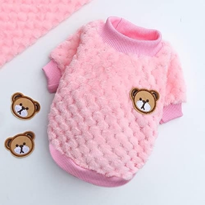 Picture of Teady Bear Embroidery Soft & Worm Clothes warm Sweter For Cat puppy Rabbit