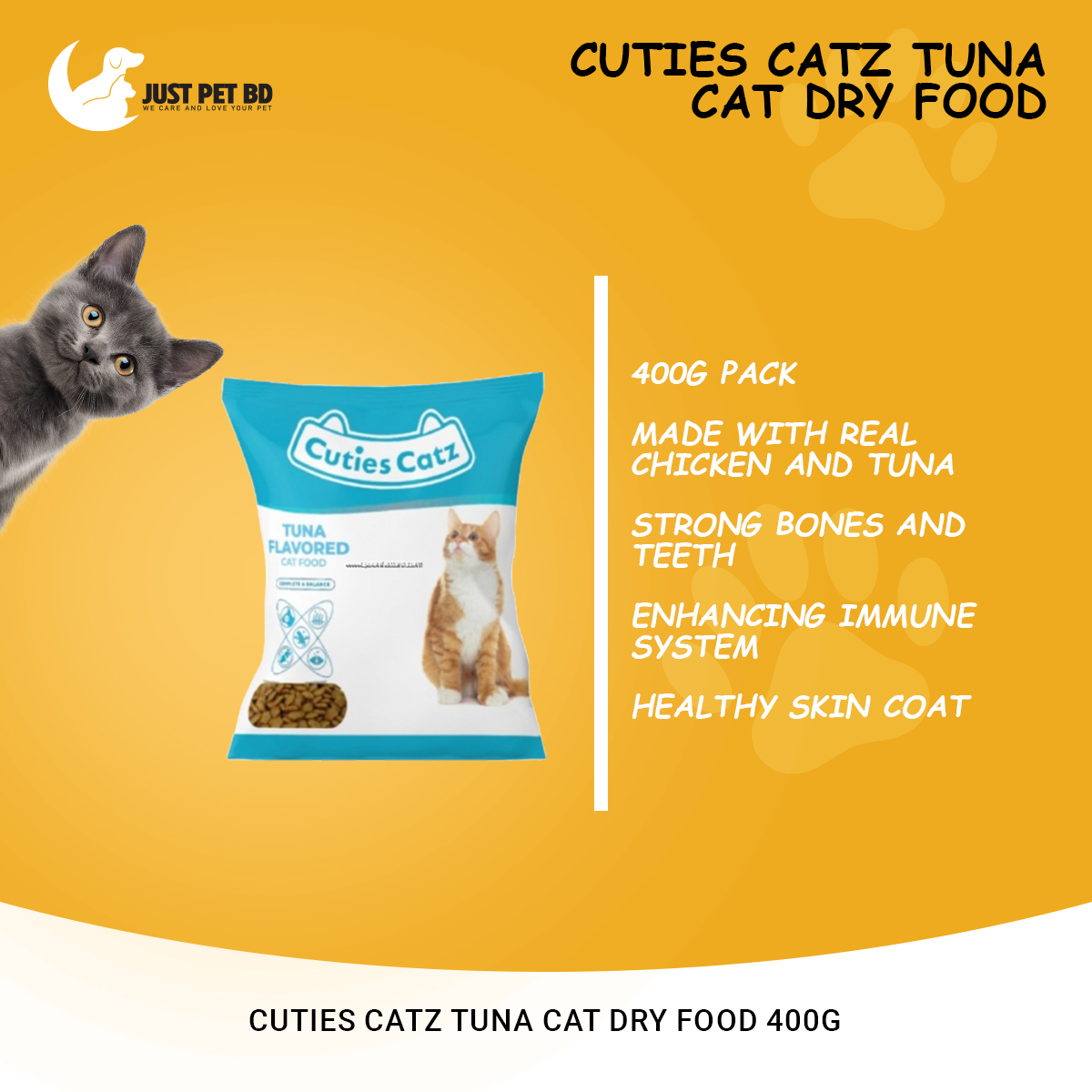 Picture of Cuties Catz Tuna Cat Dry Food 400g