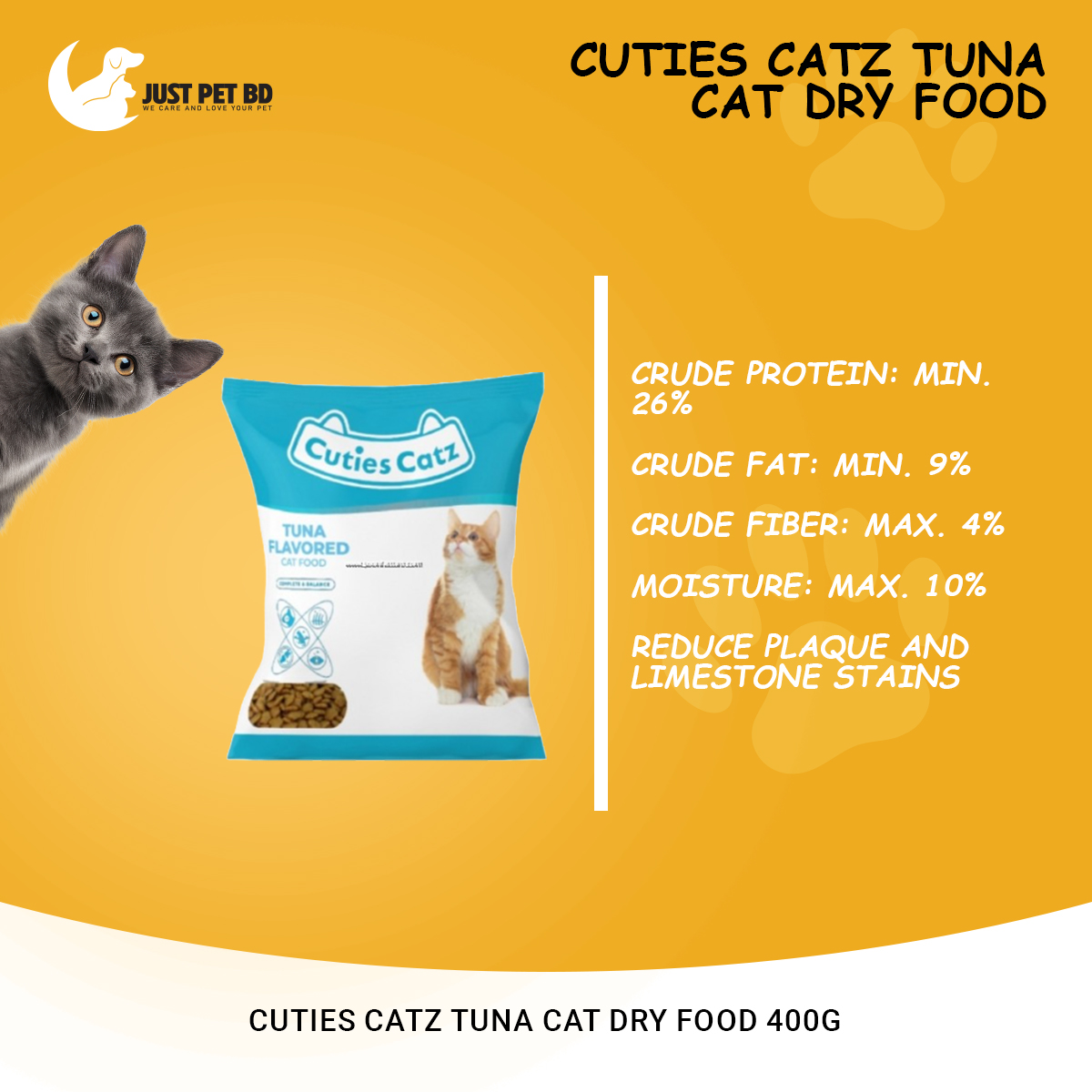 Picture of Cuties Catz Tuna Cat Dry Food 400g