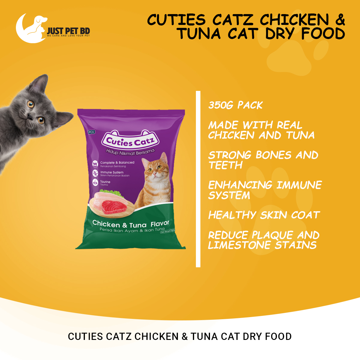 Picture of Cuties Catz Chicken & Tuna Cat Dry Food