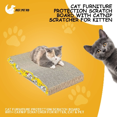 Picture of Cat Furniture Protection Scratch Board with Catnip Scratcher for Kitten, Cat & Pet