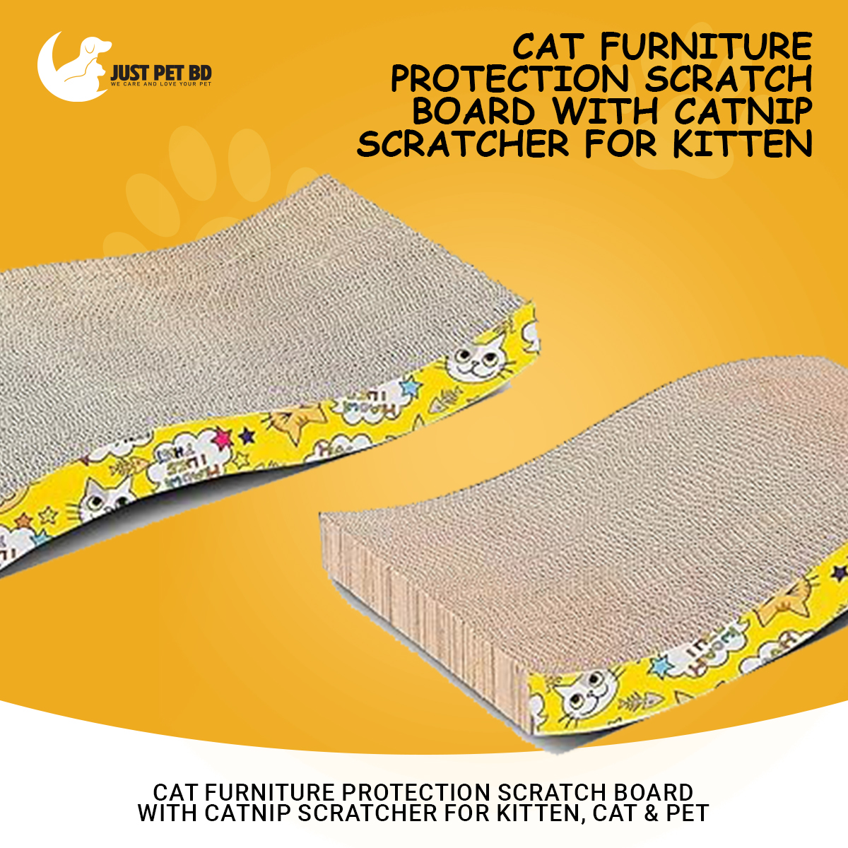 Picture of Cat Furniture Protection Scratch Board with Catnip Scratcher for Kitten, Cat & Pet
