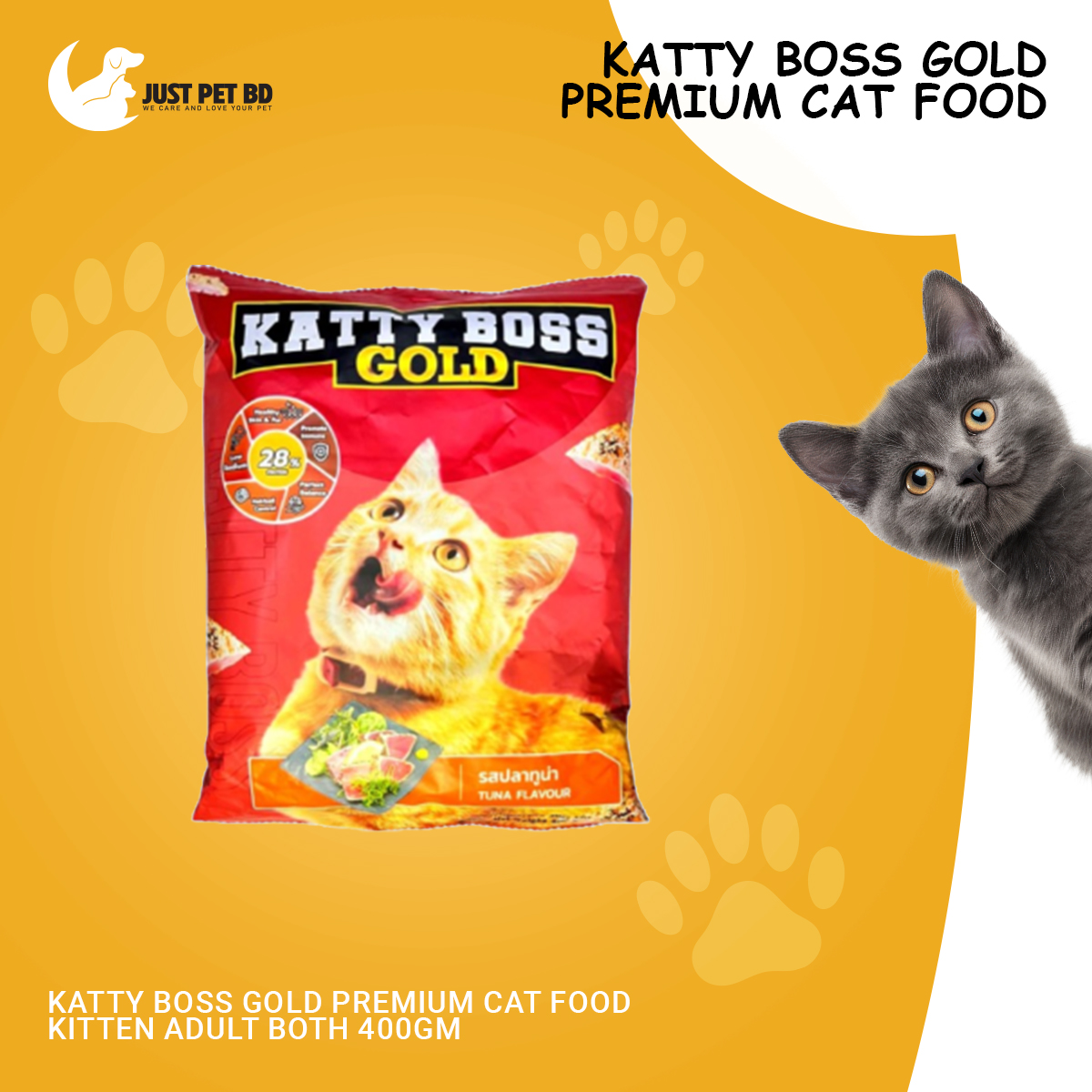 Picture of Katty Boss Gold Premium Cat Food Kitten Adult Both 400gm