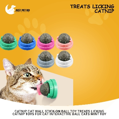 Picture of Catnip Cat Wall Stick-On Ball Toy Treats Licking Catnip Toys for Cat Interactive Ball Cats Mint Toy