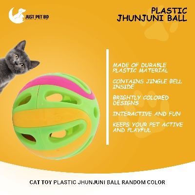 Picture of Cat Toy Plastic Jhunjuni Ball  Random Color