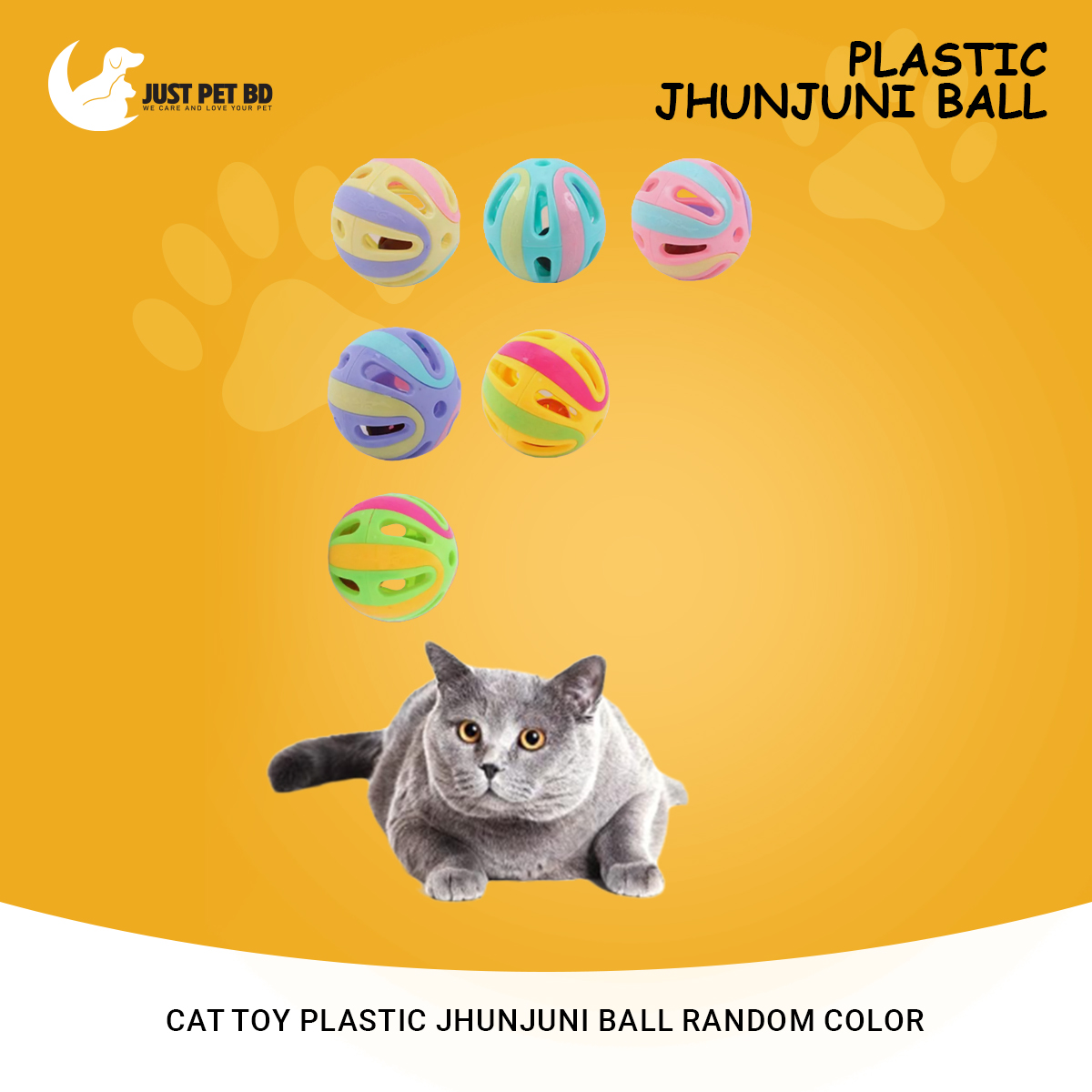 Picture of Cat Toy Plastic Jhunjuni Ball  Random Color