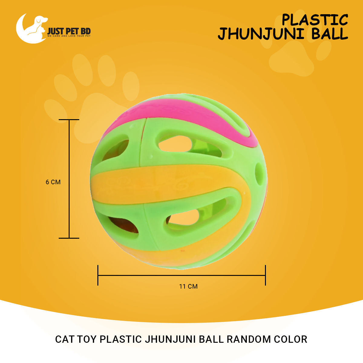 Picture of Cat Toy Plastic Jhunjuni Ball  Random Color