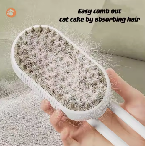 Picture of 2024 Hot 3in1USB cable silicone cleaning bath hair removal with steam spray grooming silicone brush for cats