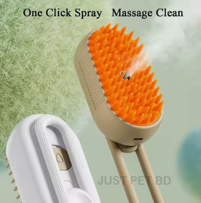 Picture of 2024 Hot 3in1USB cable silicone cleaning bath hair removal with steam spray grooming silicone brush for cats