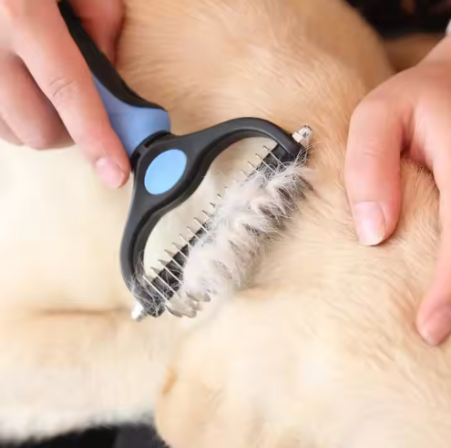 Picture of Pet Hair Removal Brush Double sided For Long Hair Deseeding Comb Pet Fur Knot Cutter Dog Grooming Shedding Tools