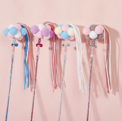 Picture of Colorful bubble Ball Tassel Interactive Cat Teaser Toy