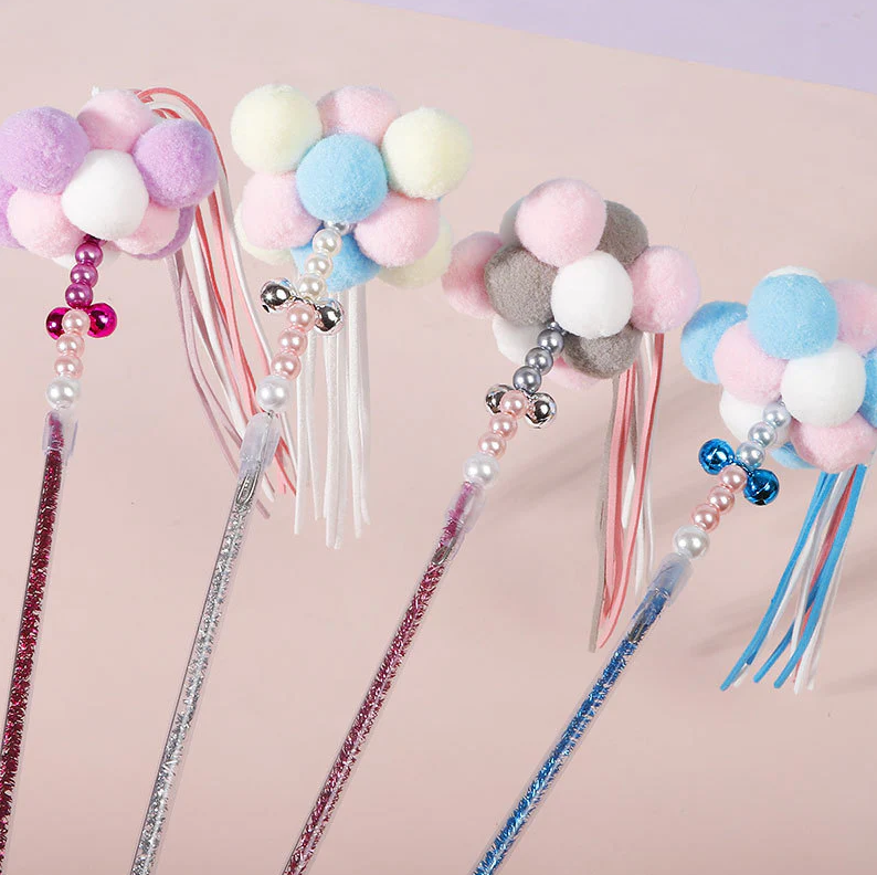 Picture of Colorful bubble Ball Tassel Interactive Cat Teaser Toy