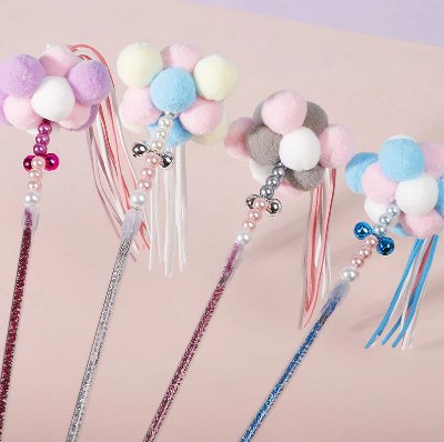 Picture of Colorful bubble Ball Tassel Interactive Cat Teaser Toy