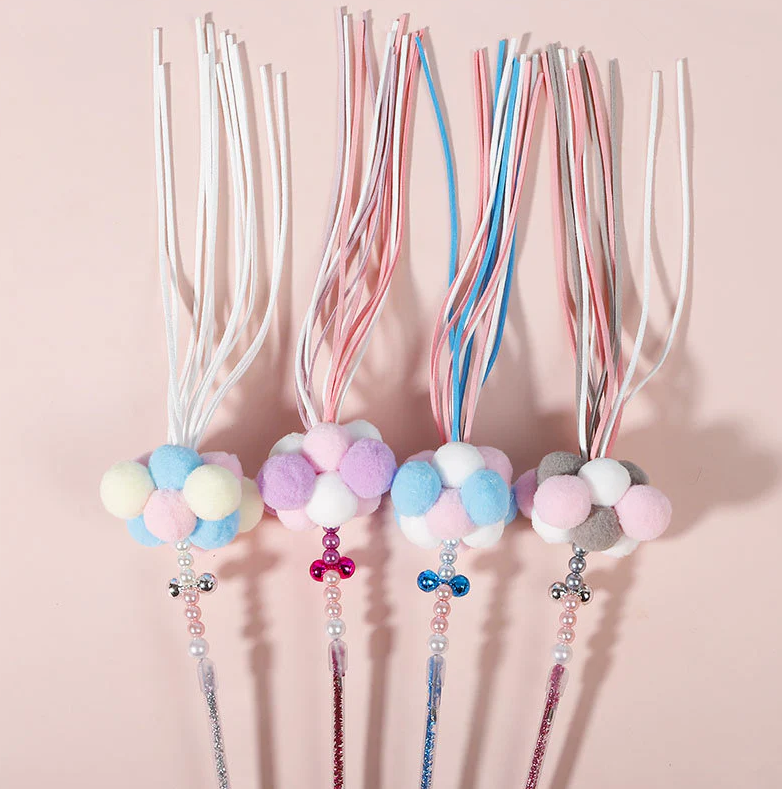 Picture of Colorful bubble Ball Tassel Interactive Cat Teaser Toy