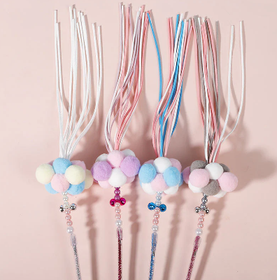 Picture of Colorful bubble Ball Tassel Interactive Cat Teaser Toy