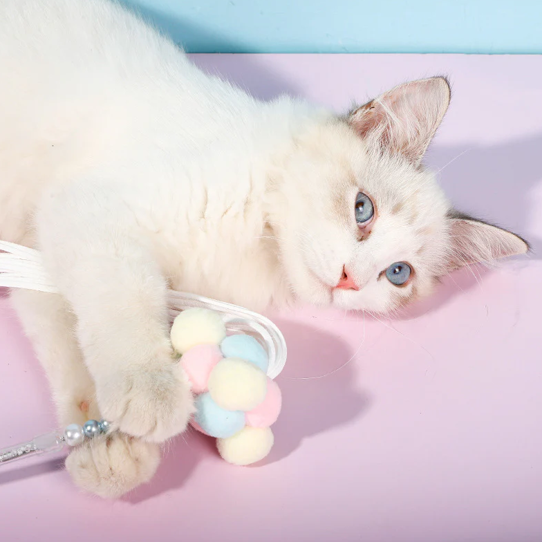 Picture of Colorful bubble Ball Tassel Interactive Cat Teaser Toy