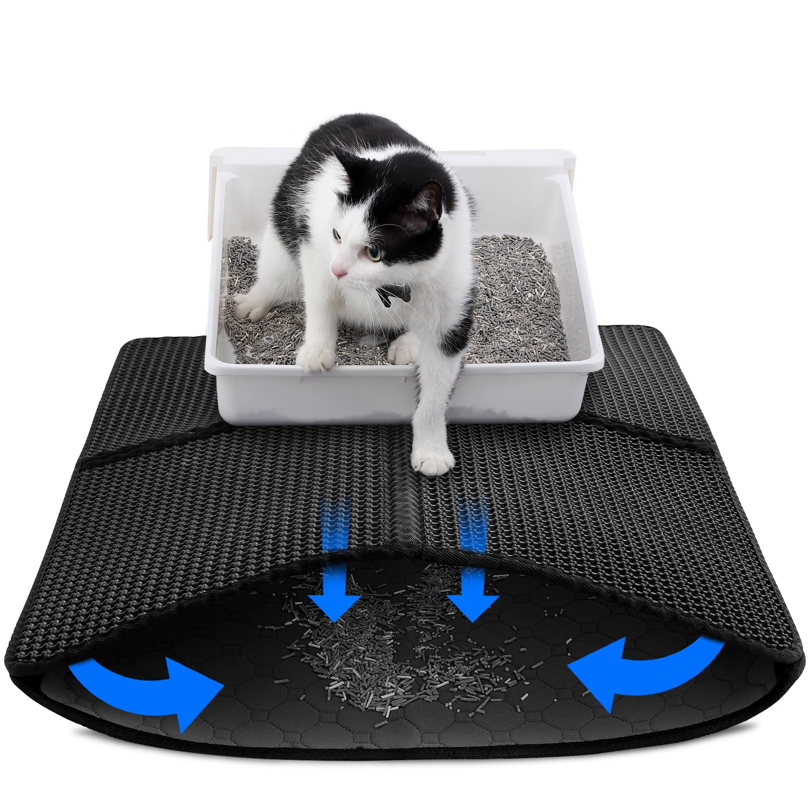 Picture of Cat Litter Box Mat Litter Mat Easy Recycling Litter Waterproof Litter Mat