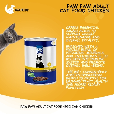 Picture of Paw Paw Adult Cat Food 400g Can Chicken